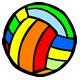 Bola de Voleibol Colorida