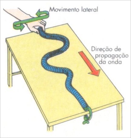 Onda Transversal Porpagando-se Numa Mola