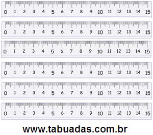 6 Réguas de 15 cm