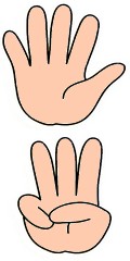 Mãos Mostrando 8 Dedos